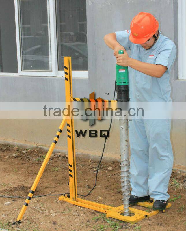 mini spiral piling machine for constructions, solar power system etc.