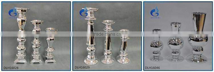 handmade electroplating home decoration ceramic candle holder