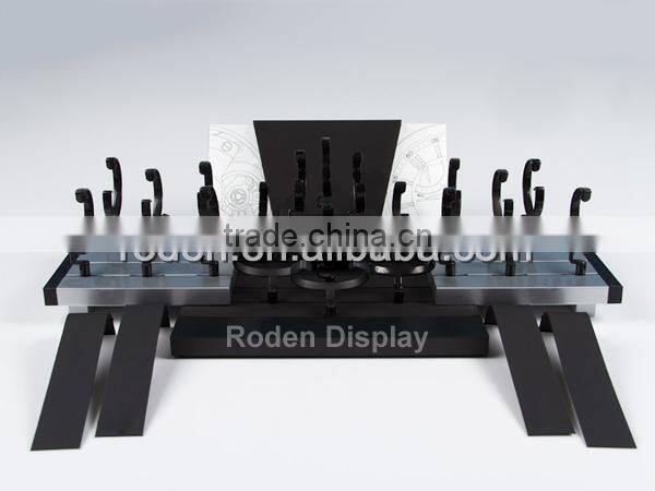 fashionable design watch display racks wooden front counter display stand