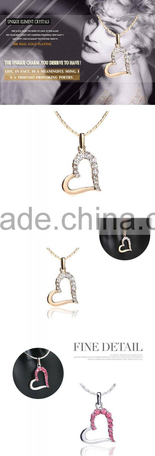 18k fashion gold heart jewellery designs statement necklace 2015