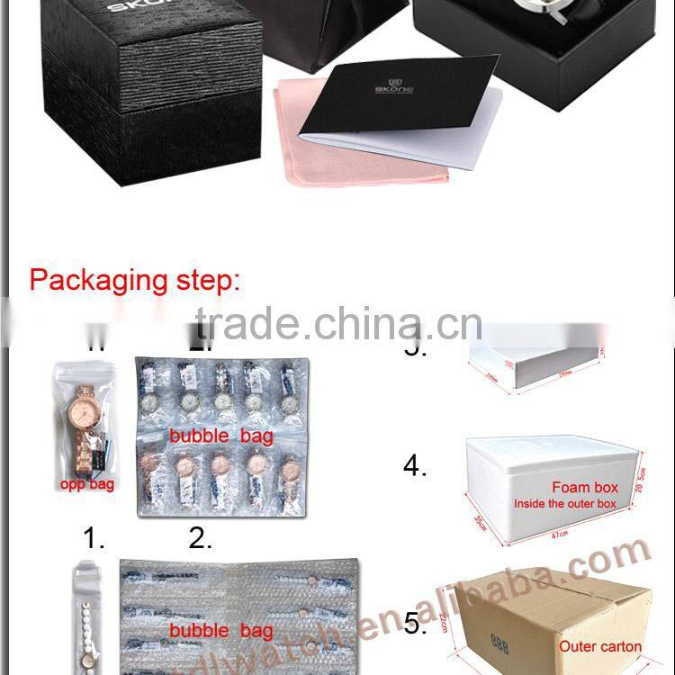 Trendy genuine leather bird dial lady watch 2016