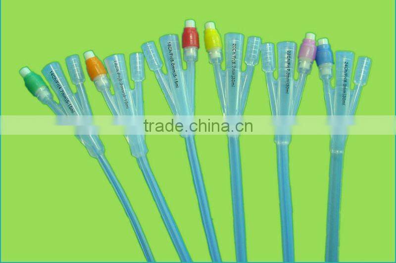 Silicone foley catheters