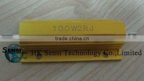 Gold Stainless Aluminum Power Resistor 100W2RJ