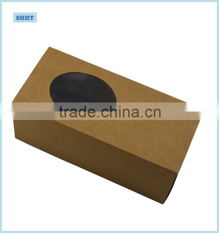 cristmas hot sale gift printed kraft folding packaging box with window