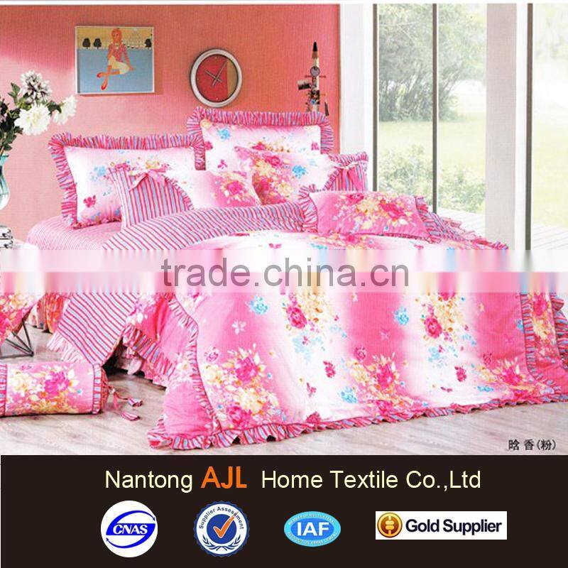 2015 100% cotton new products Korea queen size bedding 4pcs