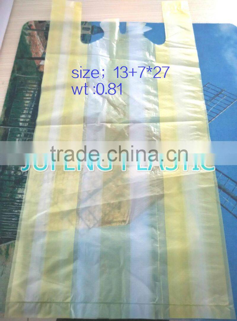 Plastic T-shirt Shopping Bags on Roll garbage bags on roll