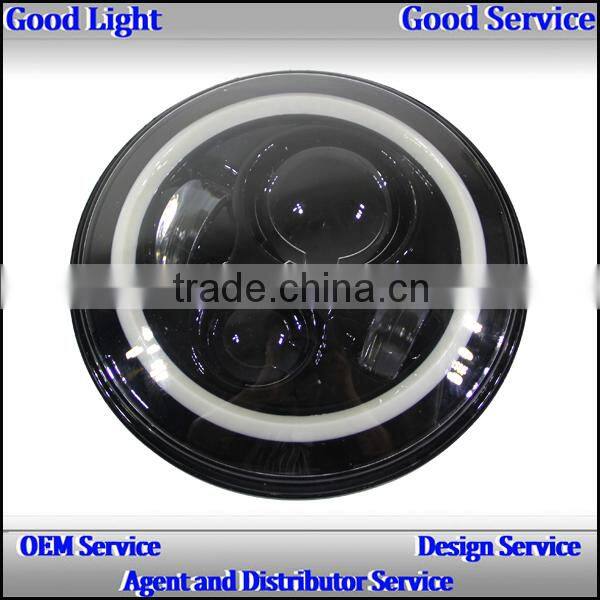 CE OEM 40w 10-30v 7inch Yellow White braking Light led fog lamp for h-arley j-eep