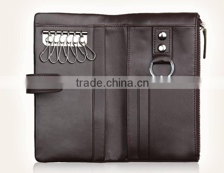 Factory price cow leather card holder wallet