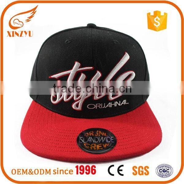 Custom Promotion Cheap snapback caps Wholesale Blank 3D embroidery snapback caps