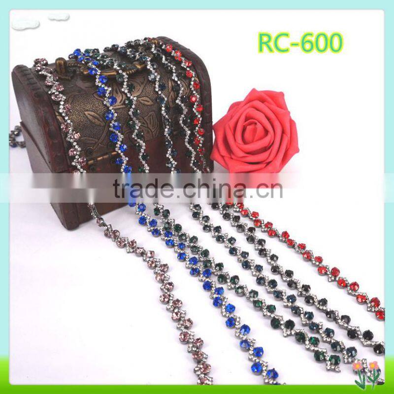 Cheerfeel Wholesale and custom colored cup chain with rhinestone