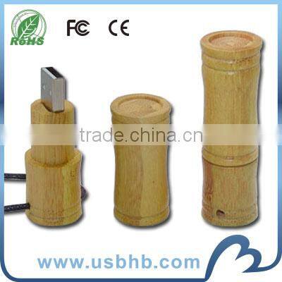 novelties goods from china round shape usb stick wooden for promotion