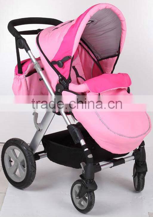 travel baby Pram 3 in 1 with 5 safe belt, 3 postion seat,