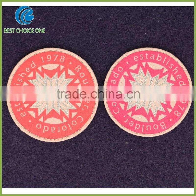 Custom Woven Label With Backing Embroidery Woven Patch