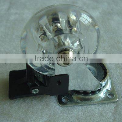 Clear PU furniture swivel caster