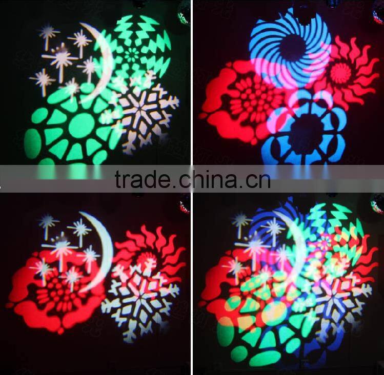 New design 8pcs import led RGBW gobo effect light for disco ktv