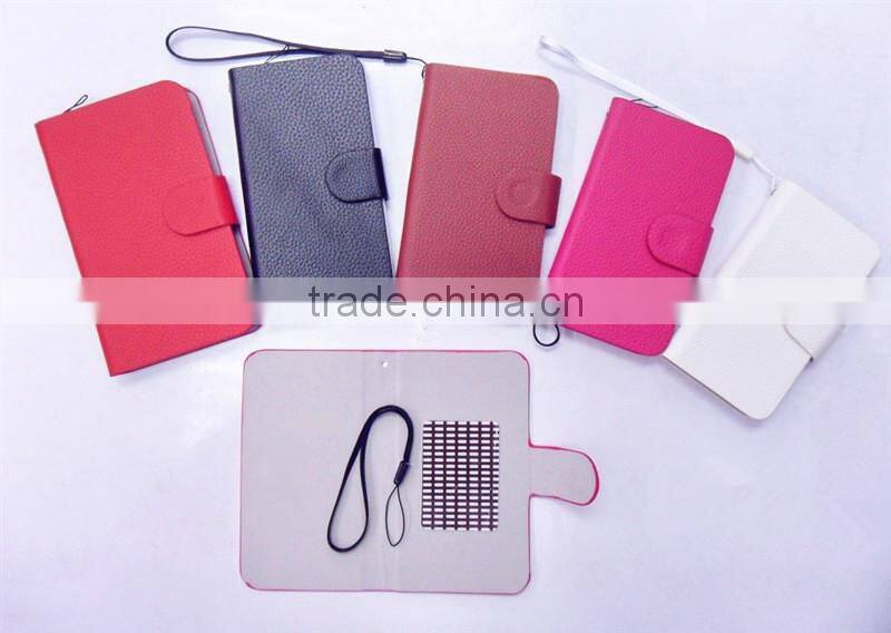 universal leather smart phone cover cases for 4.7 inch mobile cell phones wallet style