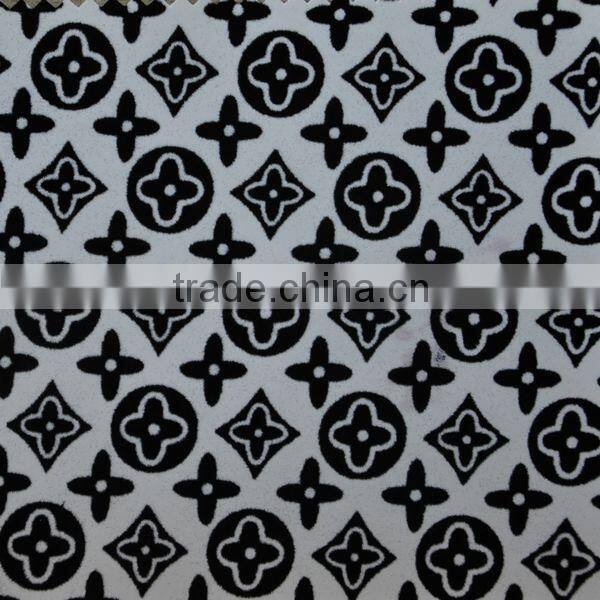 Flock PU bag leather material with cheaper price