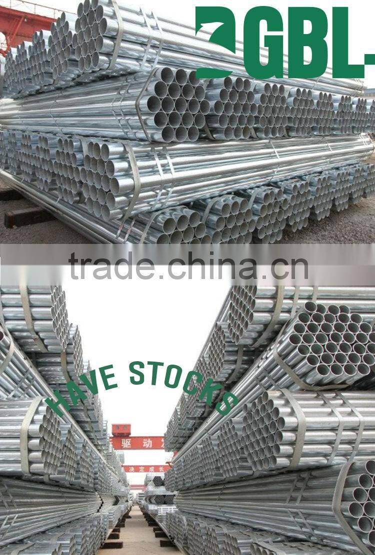 latest building materials ASTM gi pipe 6m length
