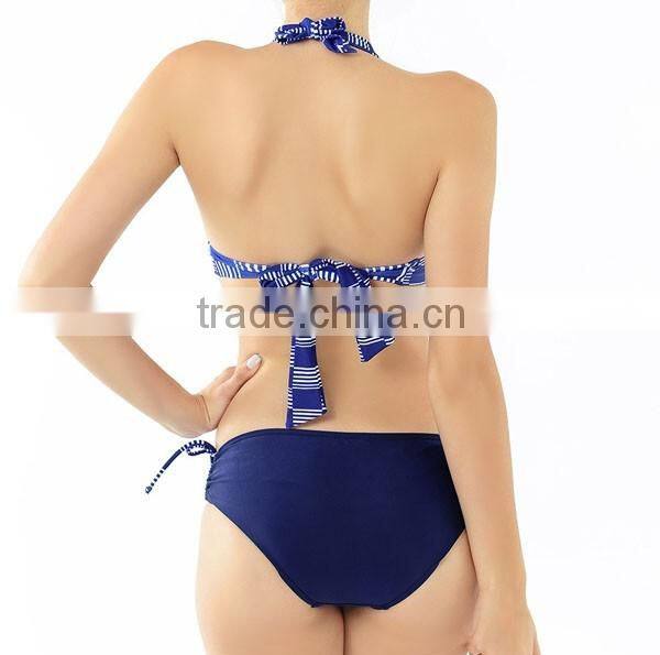 2016 sexy European style bikini patchwork plus size sexy mature bikini