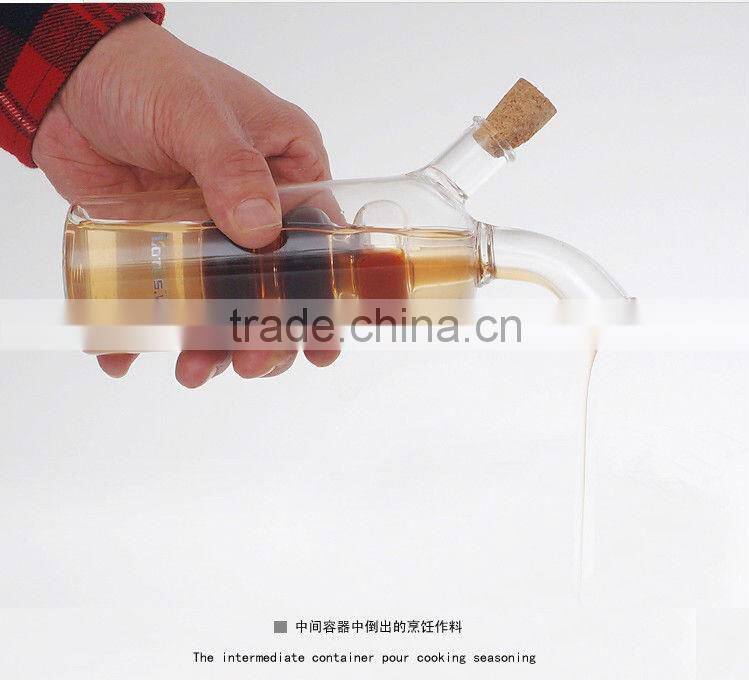 Elegant design glass oil& vinegar bottle