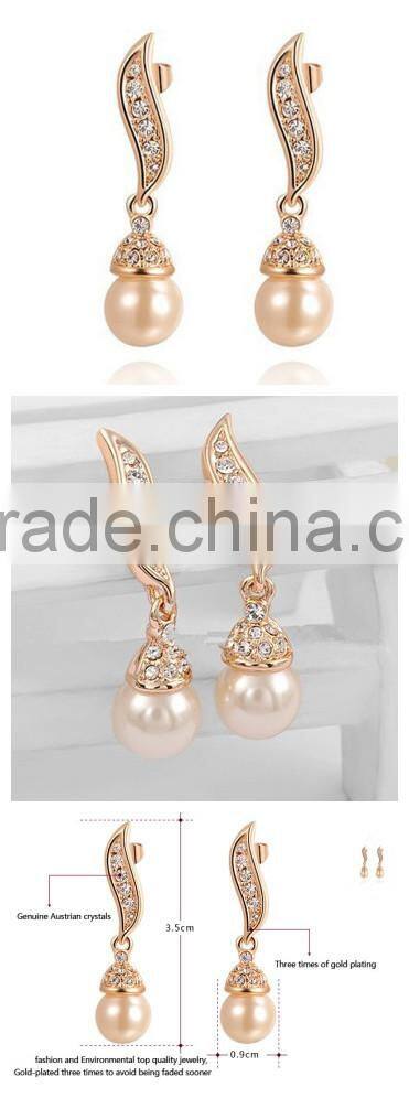HYE43114 The most popular fashion crystal pearl earrings