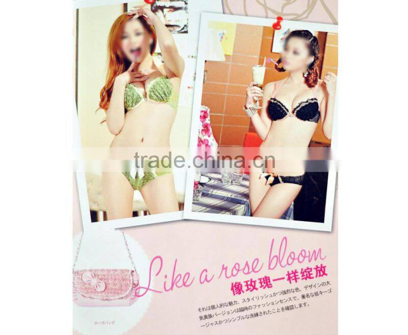 Hot Sale Sexy Lady Push Up Underwear Set, Lingerie Sexy Yong Girls Bra Brief Sets