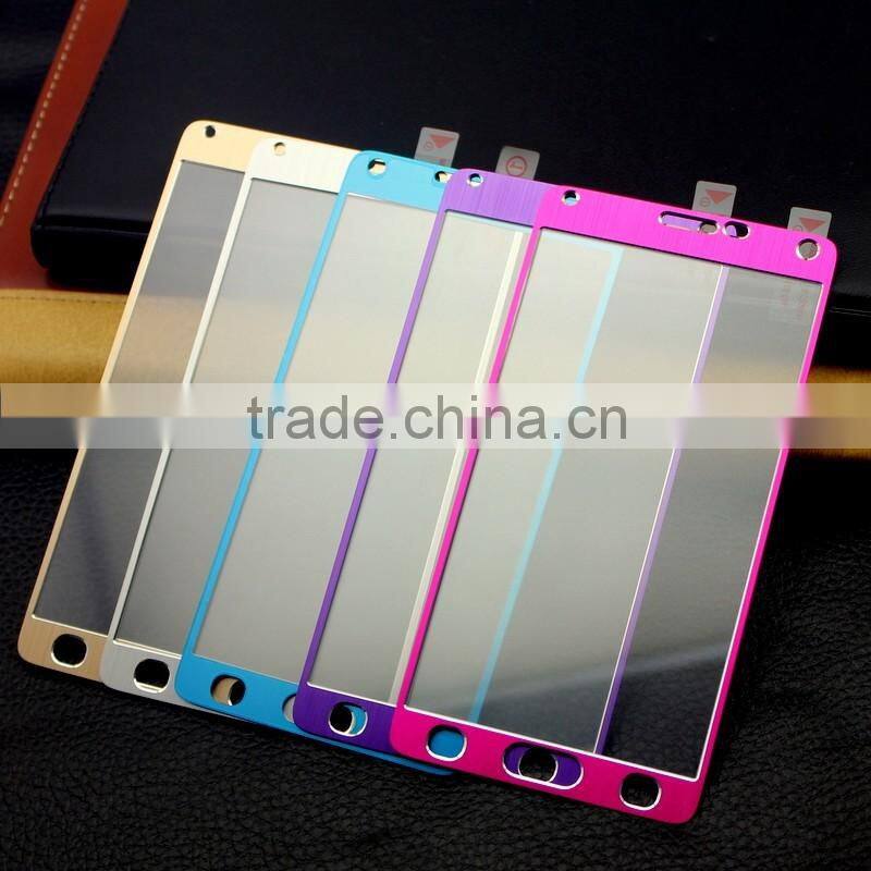 Full Cover Titanium Alloy Aluminum Metal Explosion-Proof Tempered Glass For Samsung Galaxy Note 4 N9100 Screen Protector Film
