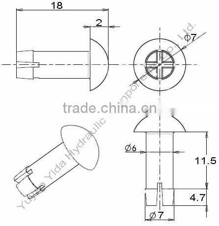 Gas spring Plastic Ball connector