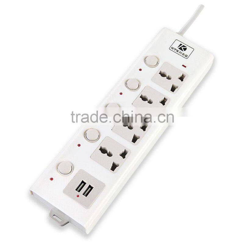 3/4/5 Individual Switch Power Extension Socket With USB Ports
