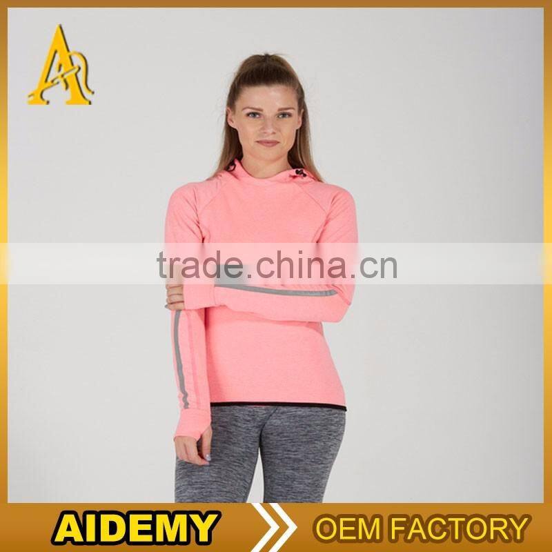 woman sportswear apparel clothing custom round neckline gym hoodies