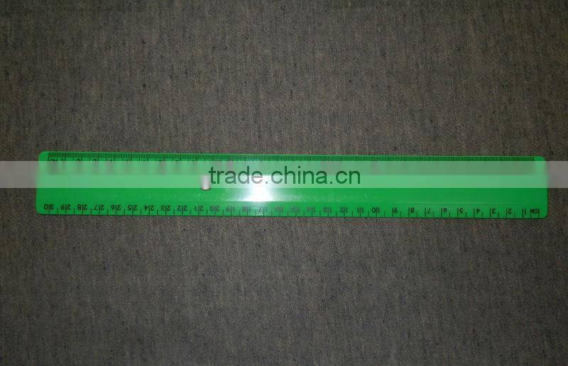 Promotional plastic pvc ruler, printing logo 30cm plastic ruler