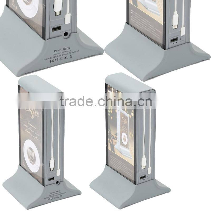 New Style menu power bank 20800mAh USB External Backup Battery Charger PowerBank for all phone