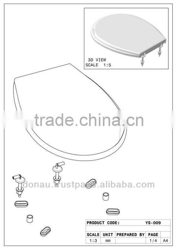 Daisy Plastic Toilet Seat Cover (YP009)