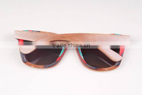 Handmade wood sunglasses skateboard wooden glasses eyewear frames in China high quality custom wood sunglasses