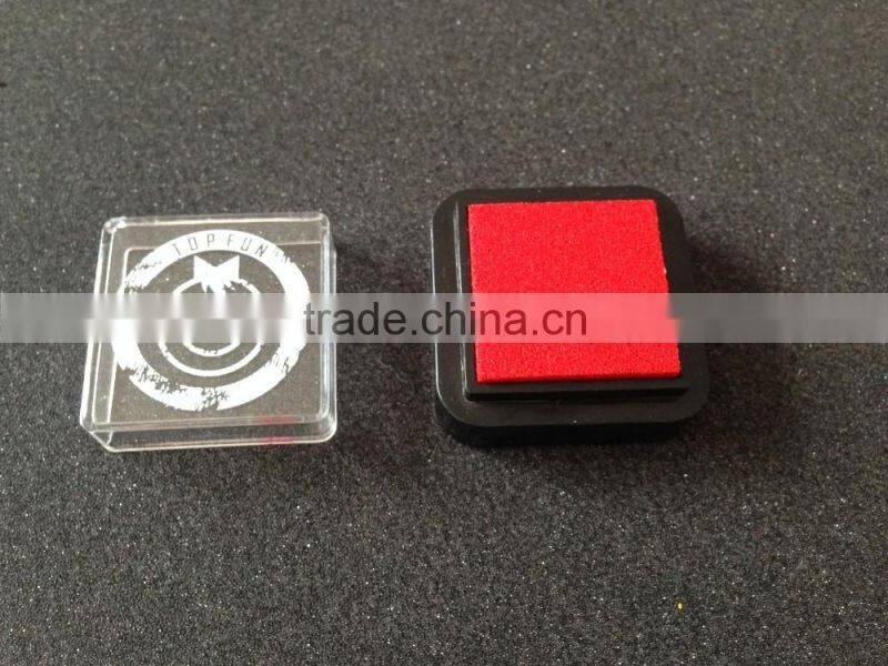hot sell 3*3 red plastic ink pad