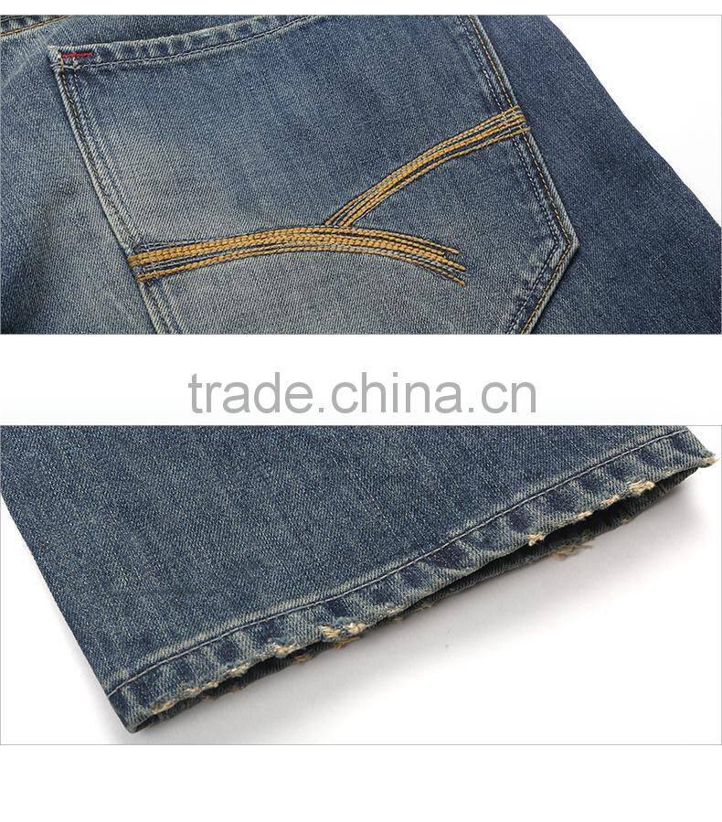 Cotton restoring ancient ways straight leg jeans