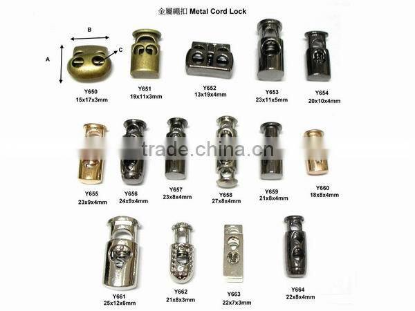 metal ELECTRO PLATED CORD LOCK