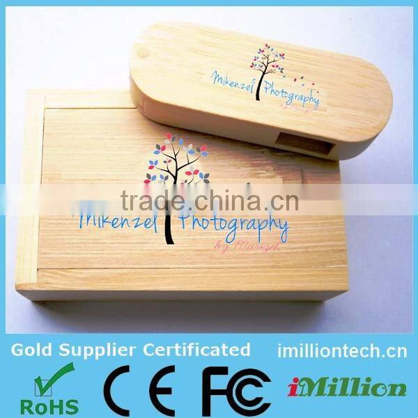 wooden usb sticks 16gb with box for photography wedding studio shop promotion