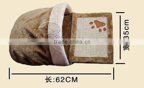 Aimigou wholesale sisal fabric cat play house with scratcher board