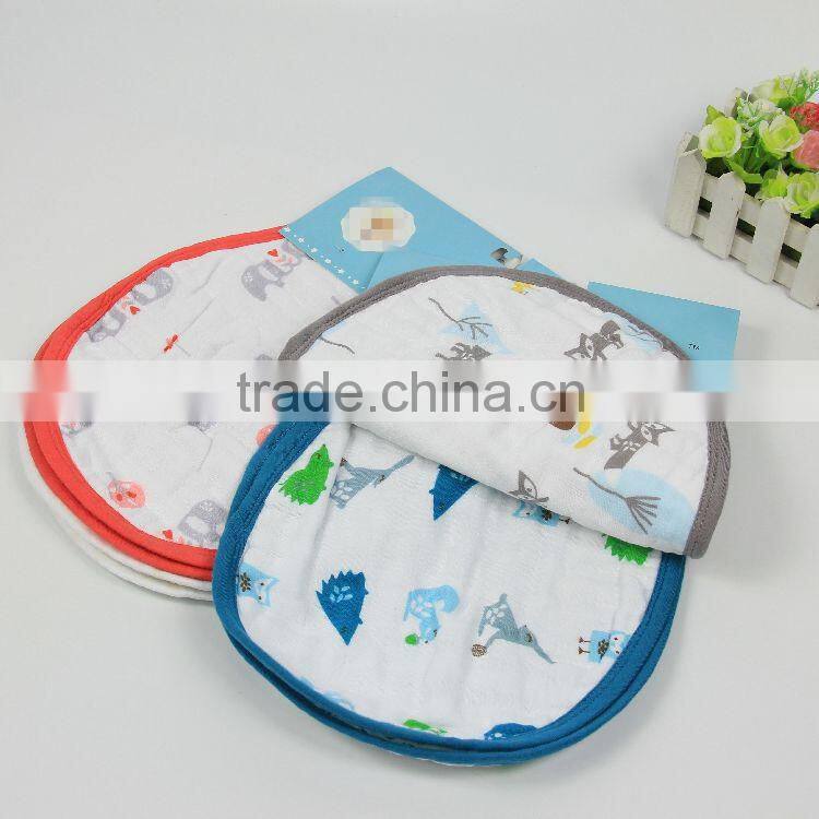 Hot selling 100% cotton muslin baby bibs and burp cloths