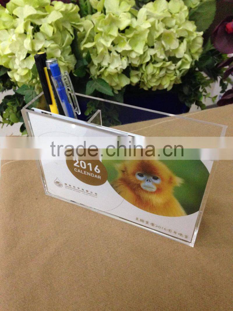 2017 calendars acrylic holder stand desk calendar