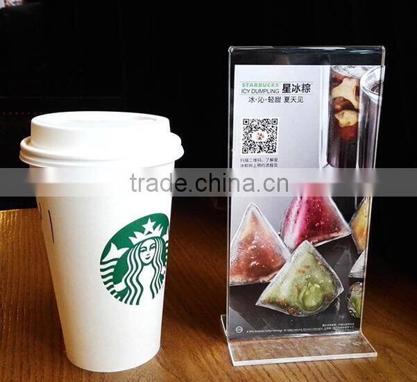 acrylic table menu holder display stand