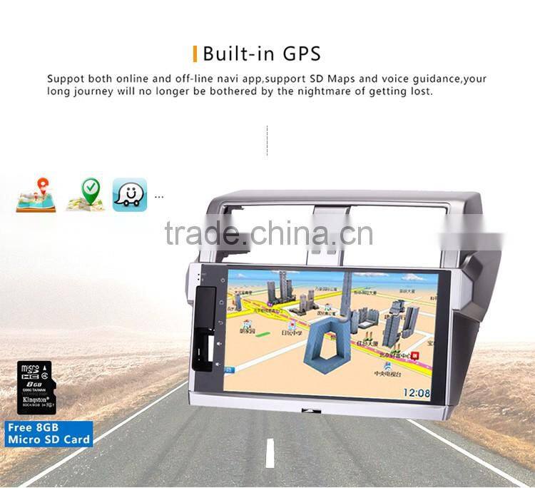 10.2 Inch 2 din Microphone control panel Android car gps dvd player for toyota