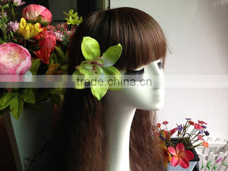 Artificial Cymbidium Hair Flower Orchid Flowers Hair Clip