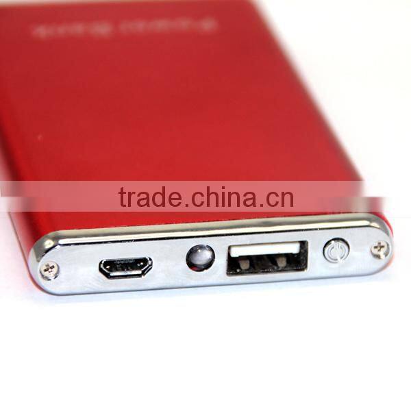 4400mah Slim Portable Metal Mobile Power Bank for Moblile Phone