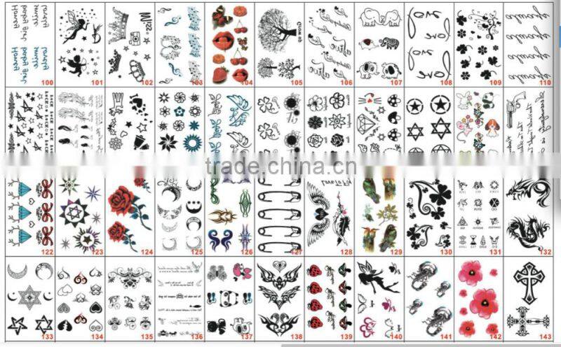 water transfer colorful cute customized ribbon ice cream temporary kids body tattoo