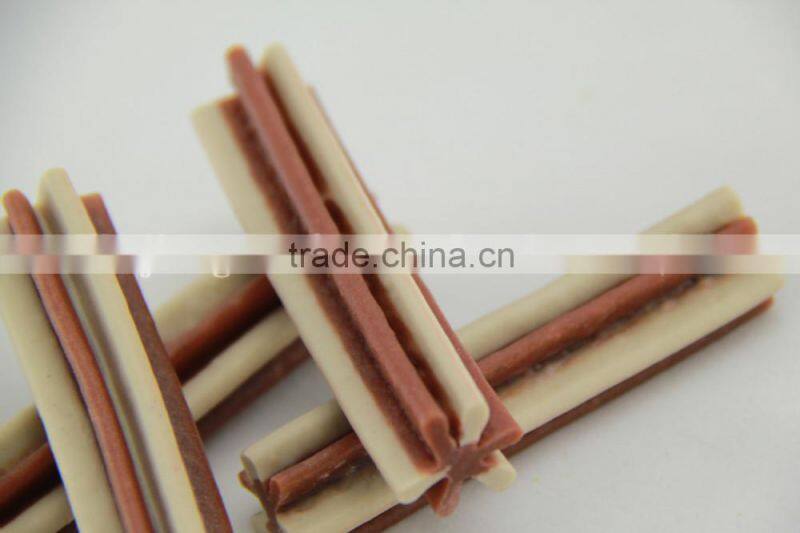 chicken breast (two-tone straight hexagonal natural dog chews)