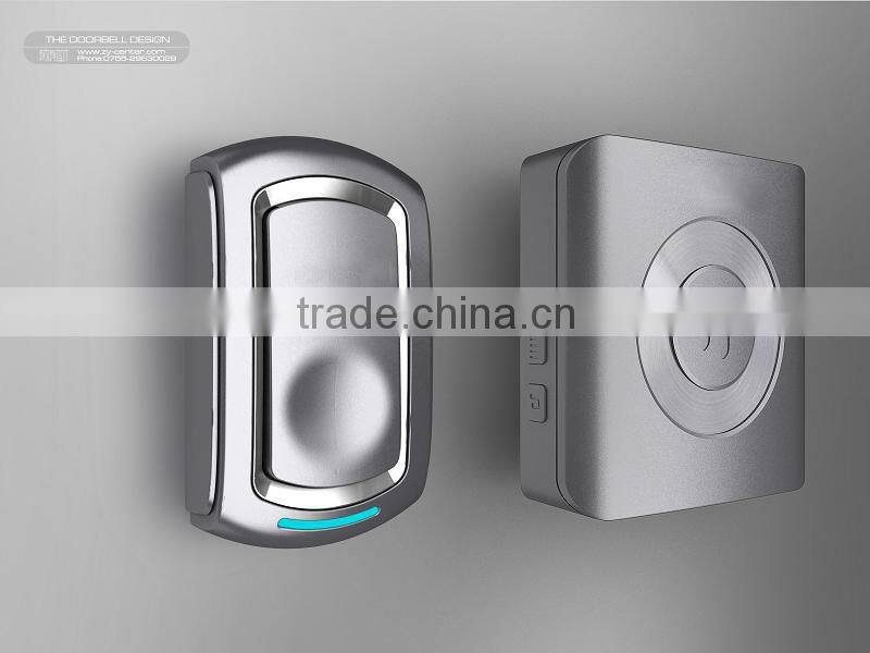 Hot sale Alibaba China supplier wireless doorbell B series 52 melodies multi receivers battery power with LED