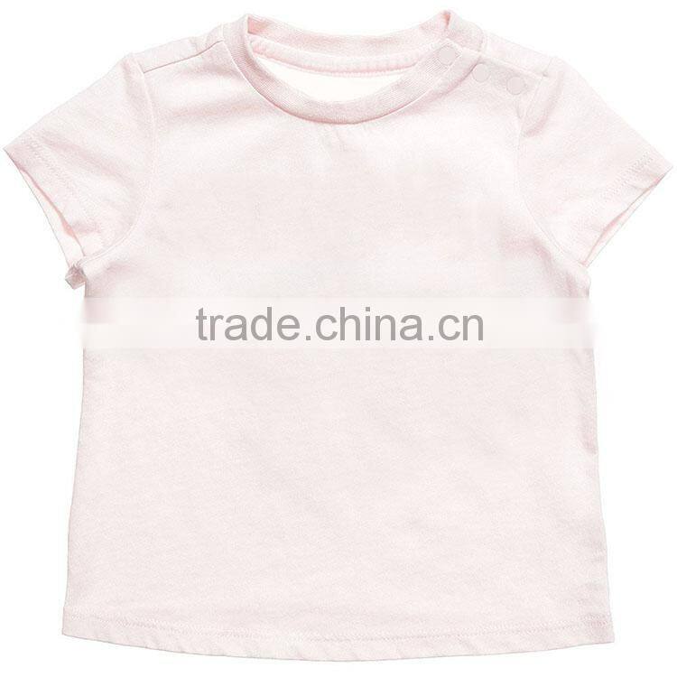 custom design print baby clothes, plain pink baby girl t shirts