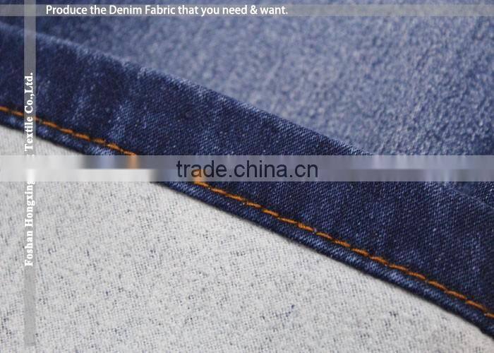 NO.765 Cotton polyester stretch denim Indigo blue denim with 10oz denim fabric stock